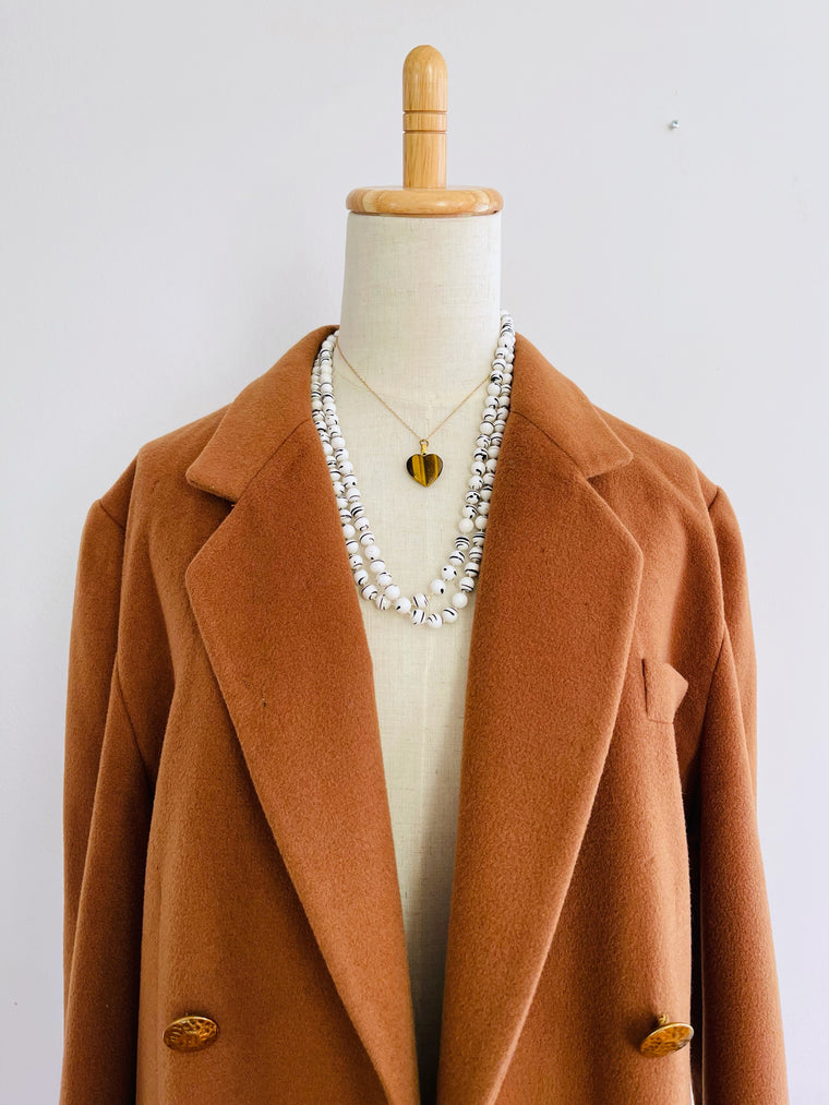 Vintage Camel Claire Paris Lambswool & Cashmere Coat